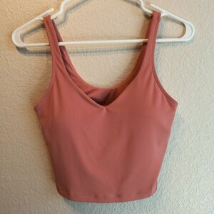 lululemon Align tank top with light support in coral and size 2